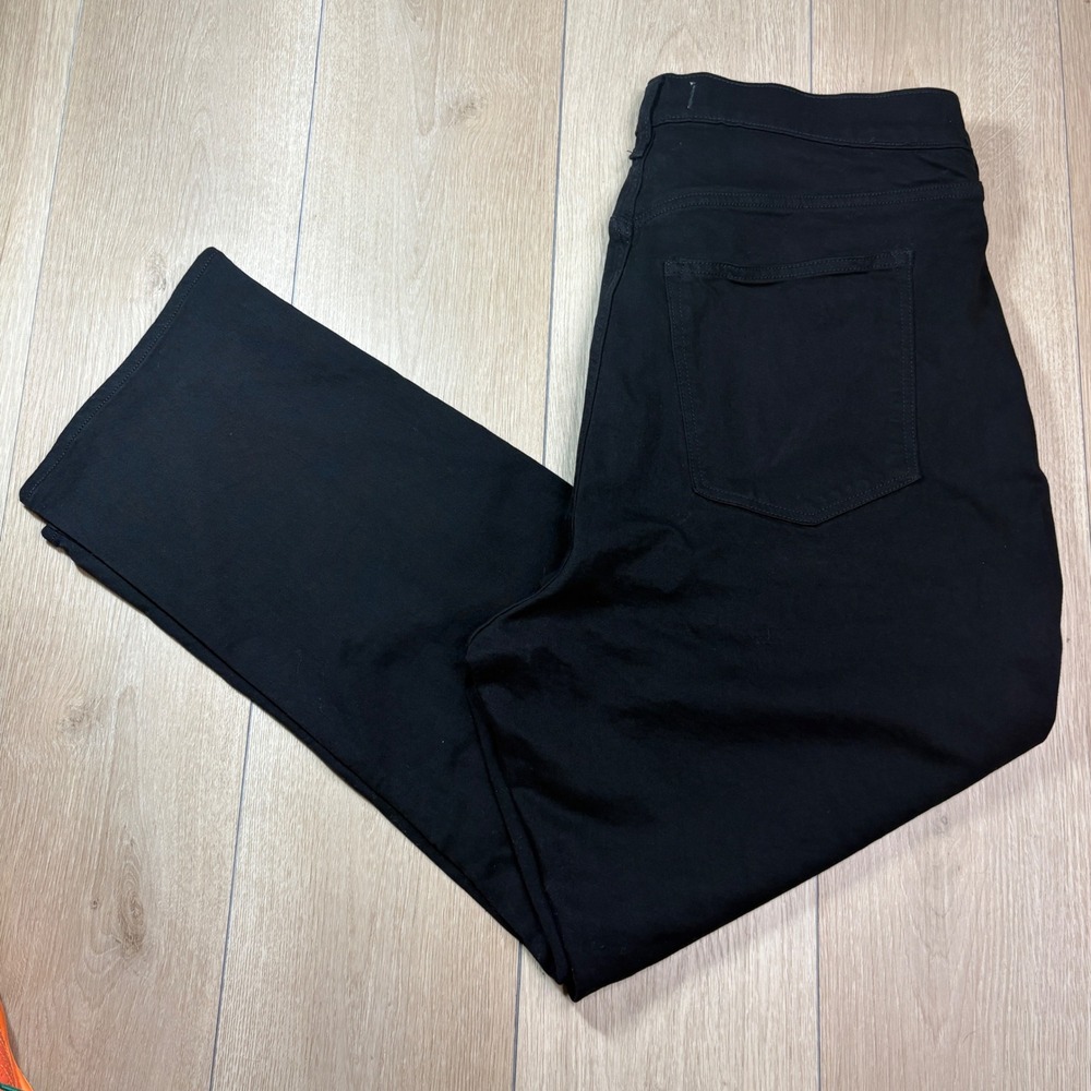 Abercrombie & Fitch Curve Love Ultra High Rise Ankle Straight Jeans Black 34L